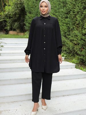 Siyah Büzgü Detaylı Takım