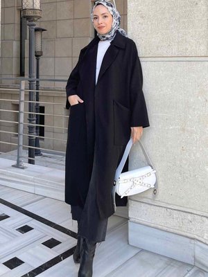 Pis Dikişli Kaşe Kaban