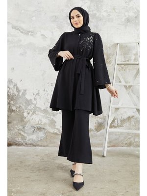 Siyah Rina Tunik Pantolon Takım Siyah Rina Tunik Pantolon Takım