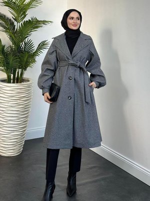 Liana Düğmeli Astarlı Mevlana Kaban Füme Liana Düğmeli Astarlı Mevlana Kaban Füme