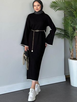 Zeynep Triko Elbise Siyah Zeynep Triko Elbise Siyah