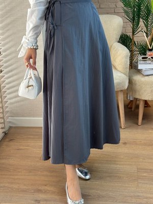 Yandan Bağlamalı Etek Antrasit