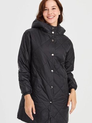 Siyah Kareli Şişme Kaban Siyah Kareli Şişme Kaban