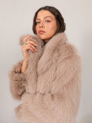 Bej Suni Kürk Kaban