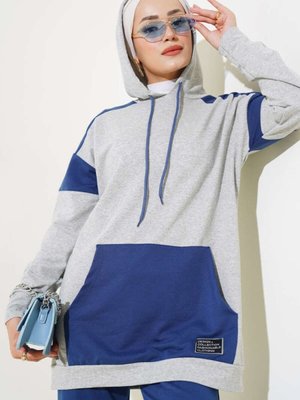 Gri Armalı Garnili Tunik İkili Takım