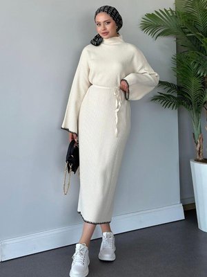 Zeynep Triko Elbise Ekru Zeynep Triko Elbise Ekru