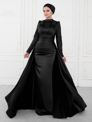 Siyah Adel Abiye Elbise Siyah Adel Abiye Elbise