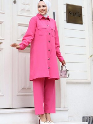 Fuşya Cep Detaylı Takım