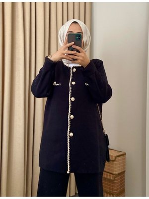 Düğmeli Şık Triko Hırka