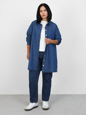 Pamuklu Büyük Beden Tunik İndigo