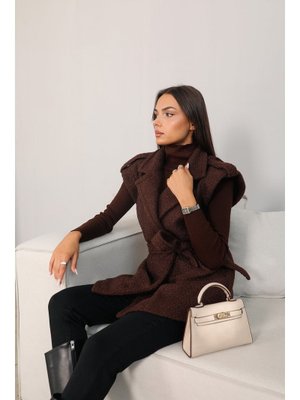 Kahverengi Buklet Yelek