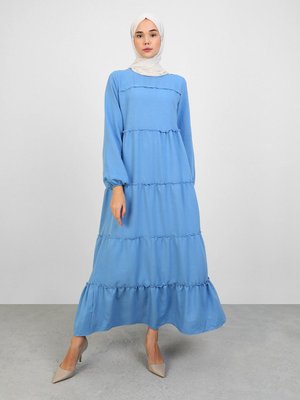 Pamuk Aerobin Elbise Mavi