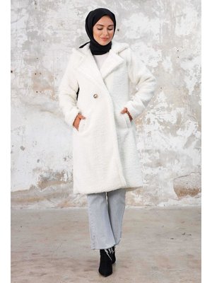 Beyaz Duha Peluş Kap