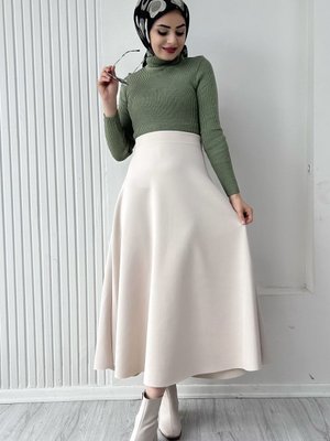 Scuba Tesettür Kloş Etek Scuba Tesettür Kloş Etek