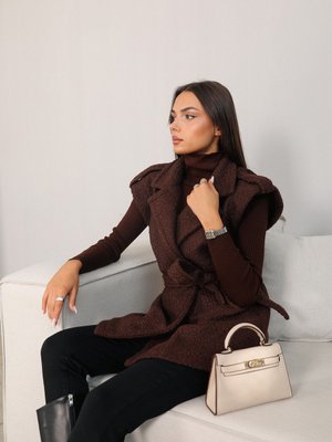 Kahverengi Buklet Yelek