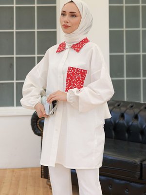 Oversize Salaş Konfor Modeli Pamuklu Fiyonk Detaylı Cepli Uzun Viskon Gömlek Beyaz Oversize Salaş Konfor Modeli Pamuklu Fiyonk Detaylı Cepli Uzun Viskon Gömlek Beyaz