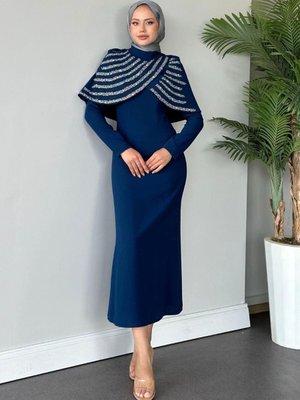 Sonay Abiye Elbise Lacivert