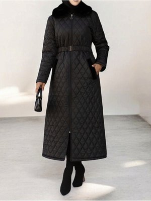 Boydan Fermuarlı Kapitone Uzun Mont Boydan Fermuarlı Kapitone Uzun Mont