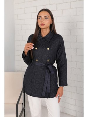 Lacivert Kapitone Kap