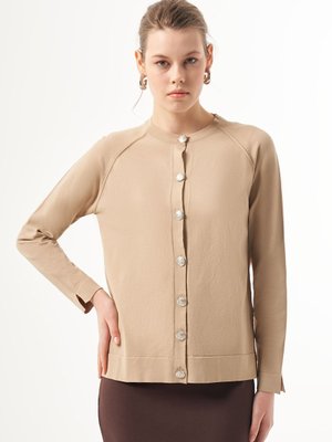 Merserize Triko Hırka Mocha