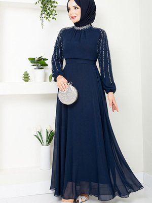 Kolları İşlemeli Abiye Elbise M Laci Kolları İşlemeli Abiye Elbise M Laci