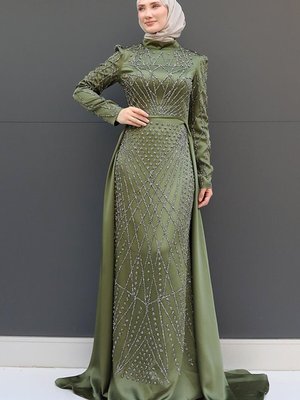 Tuana Abiye Elbise Haki