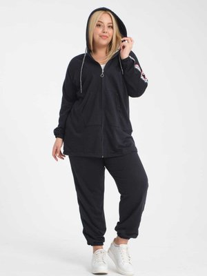 Büyük Beden Tomy Fermuarlı Kapüşonlu Eşofman Takımı Büyük Beden Tomy Fermuarlı Kapüşonlu Eşofman Takımı