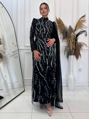 Mavi Aybike Abiye Elbise