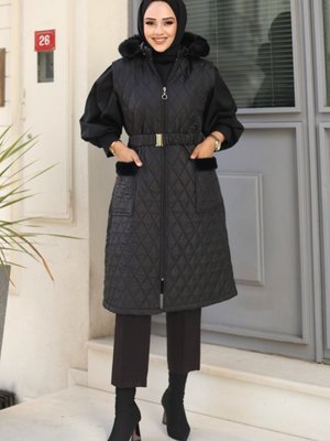 Kadın Kapüşonlu Yelek Kadın Kapüşonlu Yelek