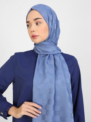 Kot Mavi Diamond Dama Desen Şal