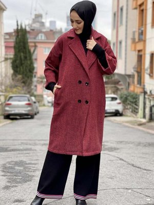 Kaşe Ceket Bordo