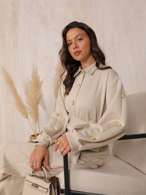 Taş Düğme Detaylı Scuba Takım