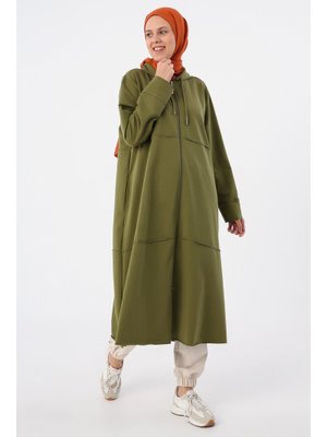 Haki Büyük Beden Penye Hırka Haki Büyük Beden Penye Hırka