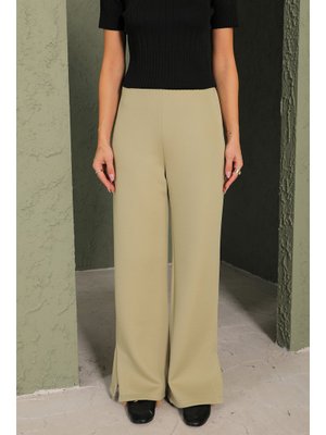 Açık Yeşil Scuba Yırtmaçlı Pantolon