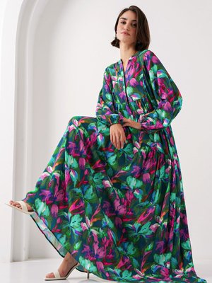 Otantik Desenli Elbise Y.zümrüt Otantik Desenli Elbise Y.zümrüt