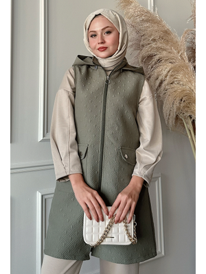 Cepli Kapitone Haki Yelek Cepli Kapitone Haki Yelek