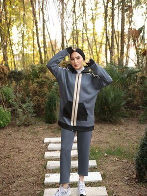 Tesettür Eşufman Takımı Kapşunlu