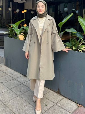 Viyana Astarlı Trençkot Su Yeşili Viyana Astarlı Trençkot Su Yeşili