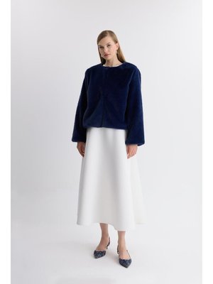 Lacivert Ellos Astarlı Kürk