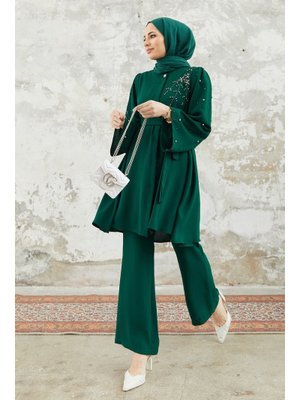 Zümrüt Rina Tunik Pantolon Takım Zümrüt Rina Tunik Pantolon Takım