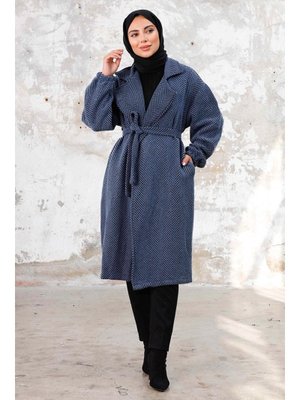 Mavi Esilay Kuşaklı Oversize Kap Mavi Esilay Kuşaklı Oversize Kap