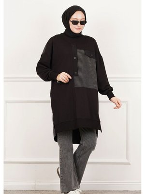 Sweat Gömlek Garnili Sweat Gömlek Garnili