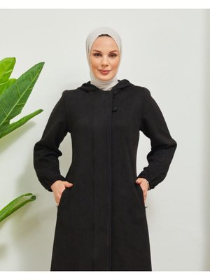 Kapüşonlu Scuba Süet Ferace Kapüşonlu Scuba Süet Ferace