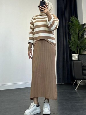 Buse Triko Elbise Camel Buse Triko Elbise Camel