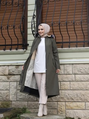 Haki Gizli Patlı Mont