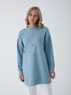 Renkli Taş İşlemeli Tunik