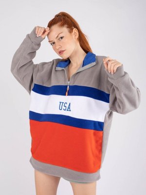 Gri Usa Parçalı Polar Gri Usa Parçalı Polar