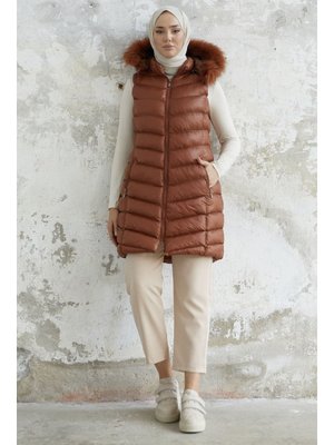 Taba Axel Kapişonlu Şişme Yelek Taba Axel Kapişonlu Şişme Yelek