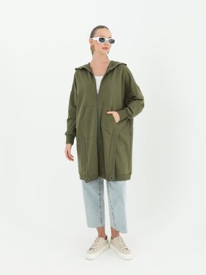 Fermuarlı Kopça Detaylı Sweat