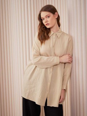 Taş Rengi Tesettür Gömlek